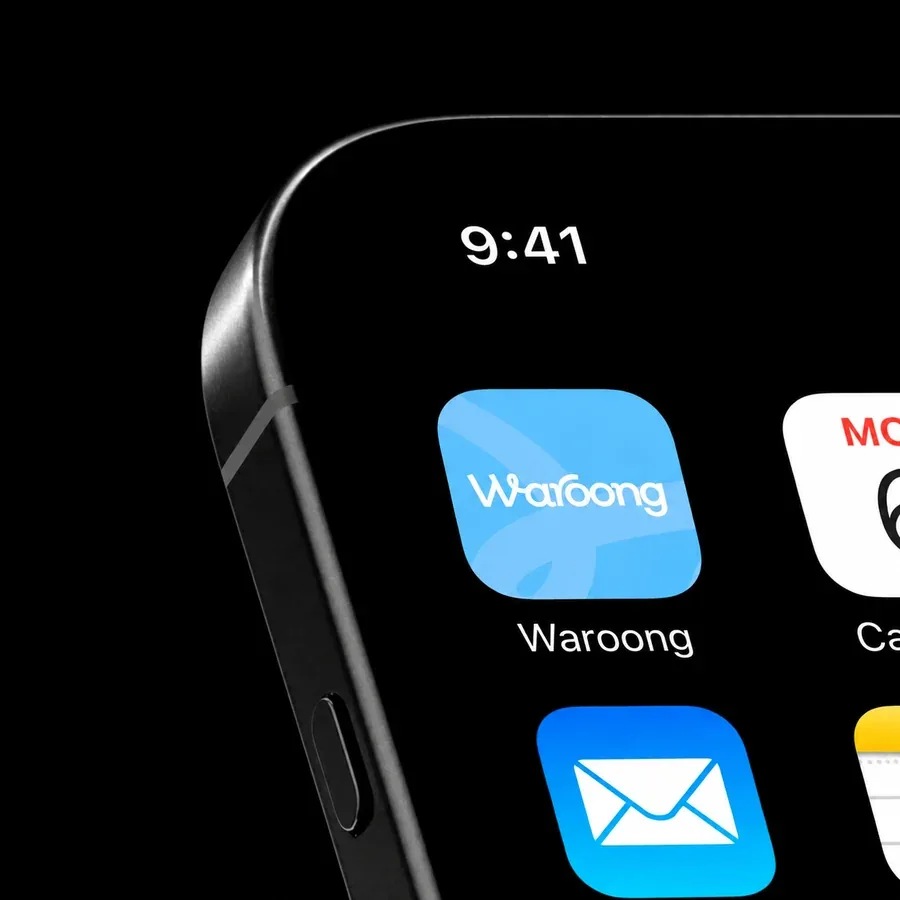 Waroong App mobile interface preview